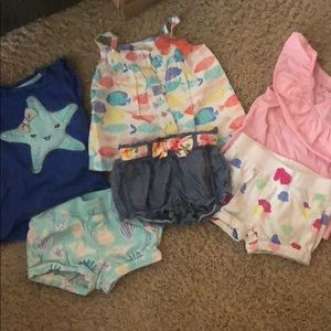 3 sets of Gymboree shorts and shirts